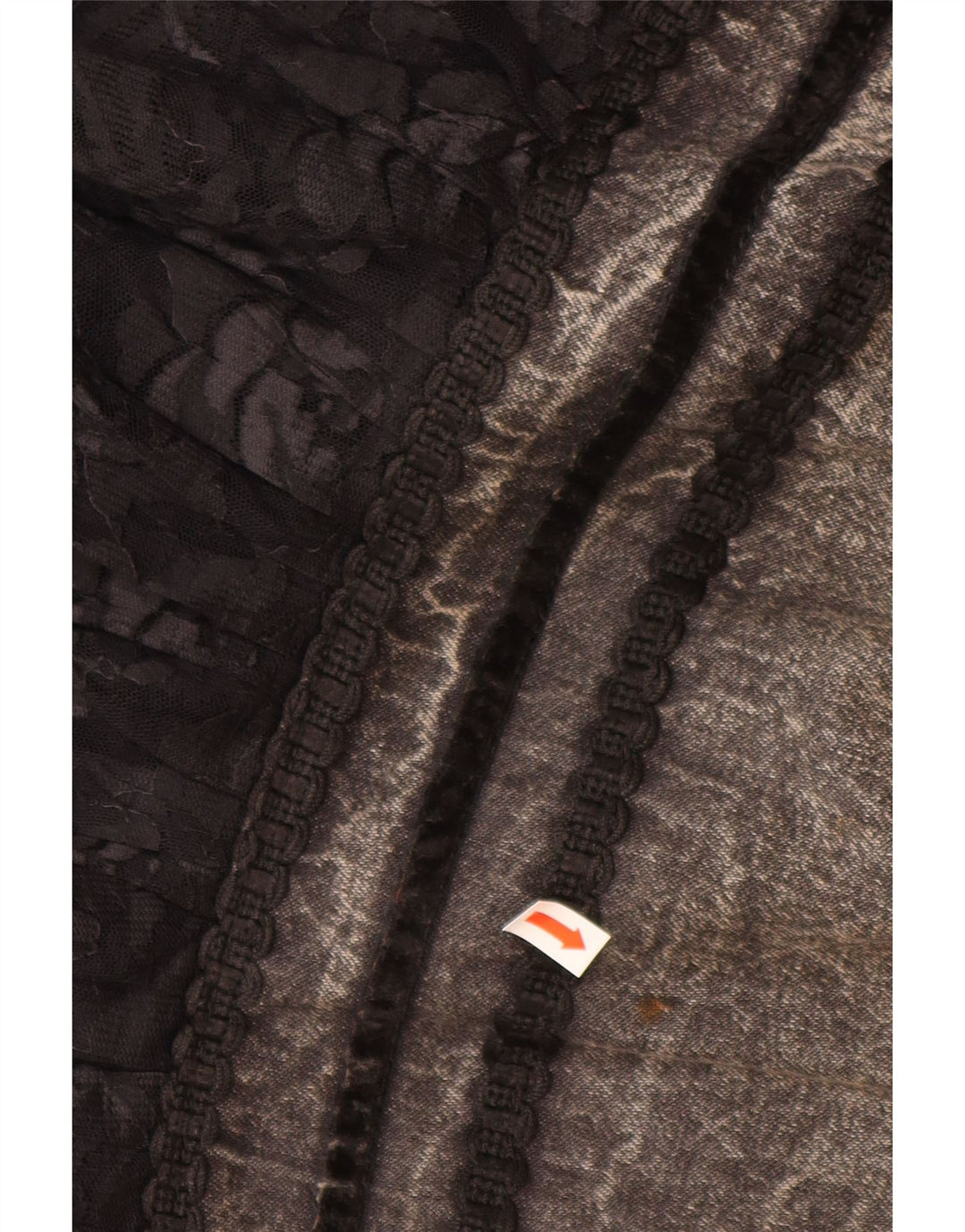 Falda vaquera VINTAGE para mujer W28 Gris medio