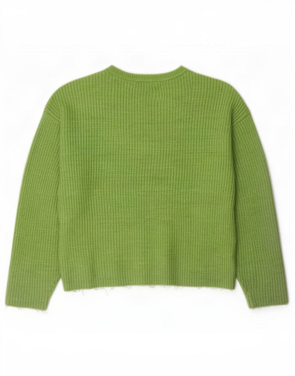 Marks & Spencer Jersey de cuello redondo para mujer UK 46 Poliéster verde grande