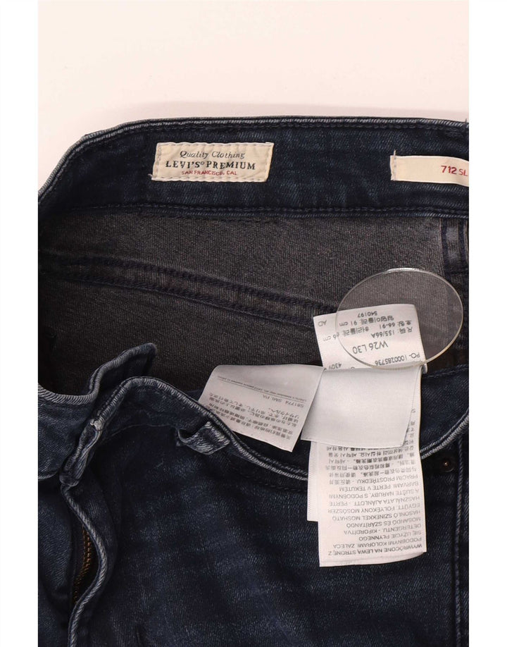 Vaqueros Levi's 712 Slim para mujer W26 L30 Algodón azul marino