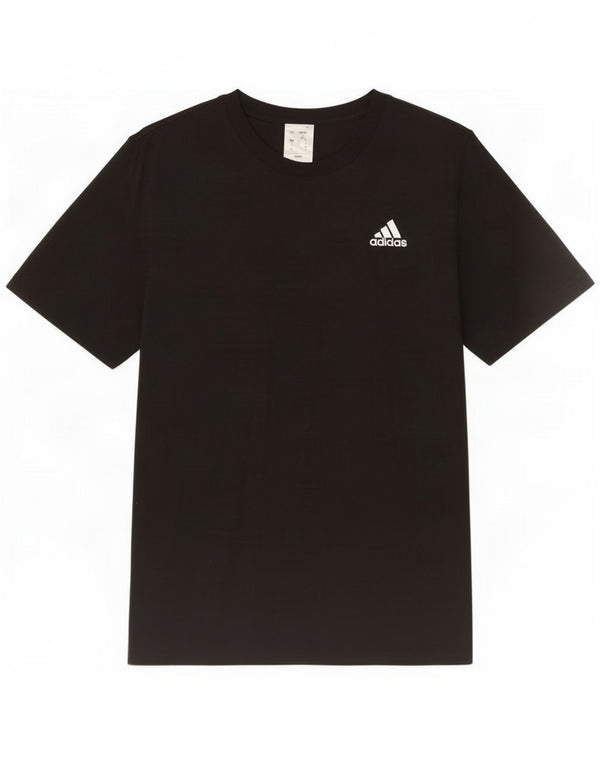 Adidas - Camiseta para hombre, talla pequeña, algodón negro