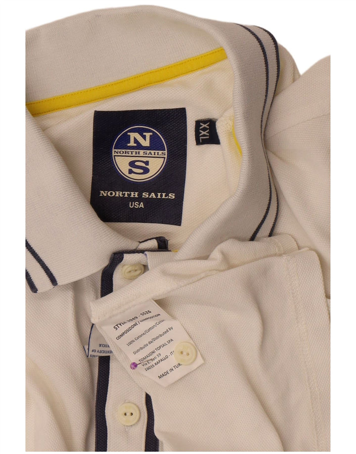 Polo North Sails Hombre 2XL Algodón A Rayas Blanco