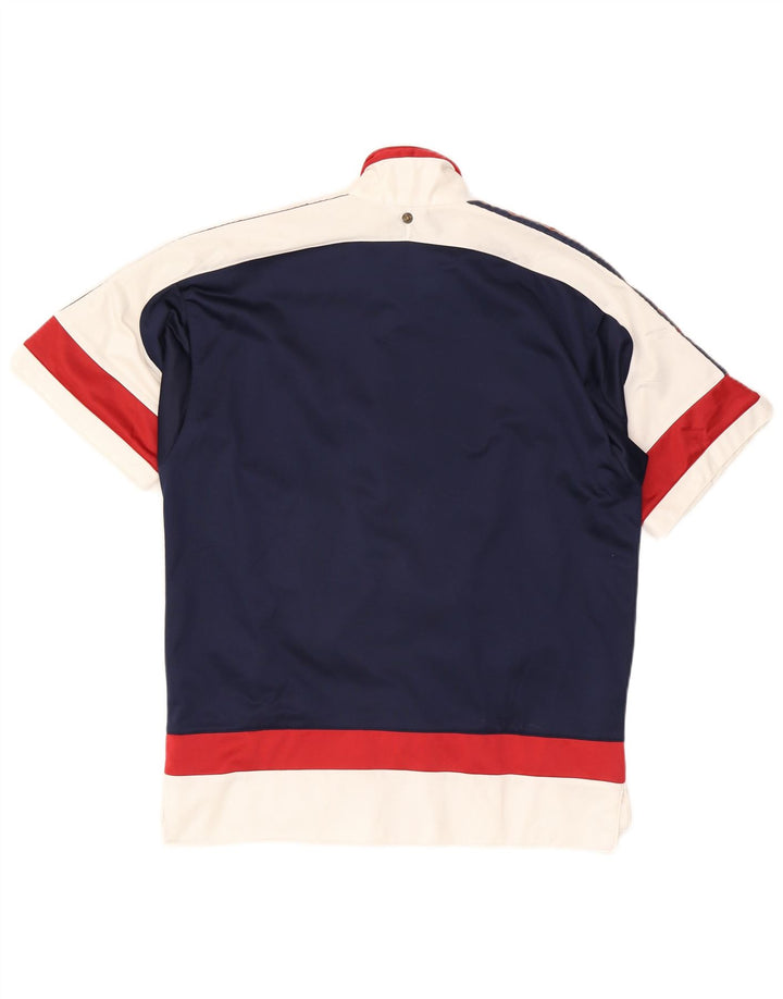 Champion Chaqueta de chándal de manga corta para hombre, talla pequeña, color azul marino