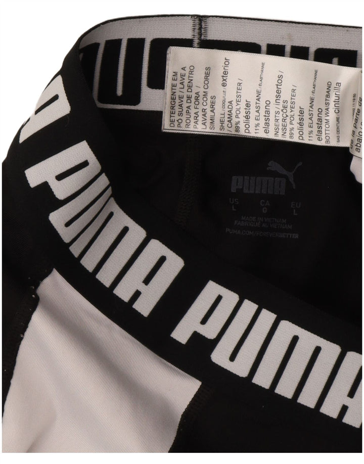 Puma Leggings gráficos para mujer UK 46 Grande Negro Poliéster Deportes