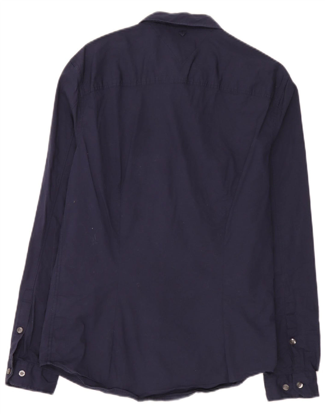 Tommy Hilfiger Camisa ajustada de hombre de algodón azul marino medio