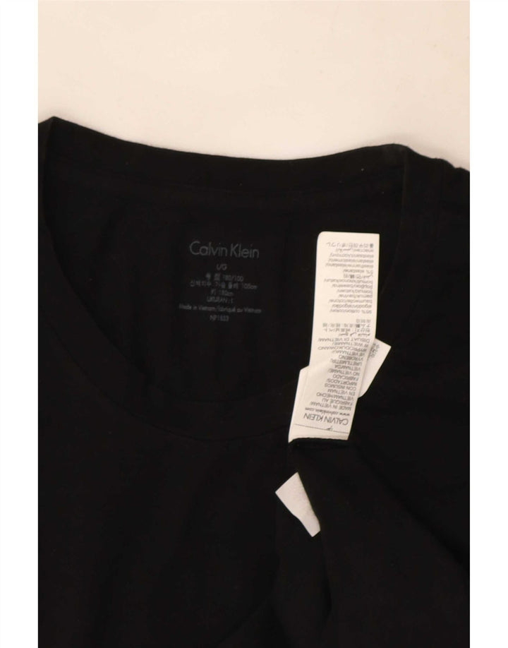 Calvin Klein - Camiseta para hombre, talla grande, algodón negro