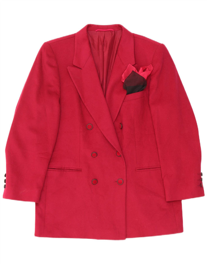 Vintage mujer chaqueta blazer de doble pecho EU 40 lana de cordero roja mediana