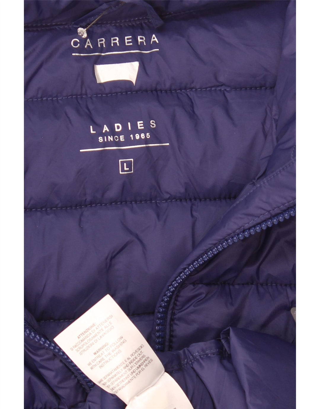 Chaleco acolchado Carrera para mujer UK 40 Large Poliamida azul marino