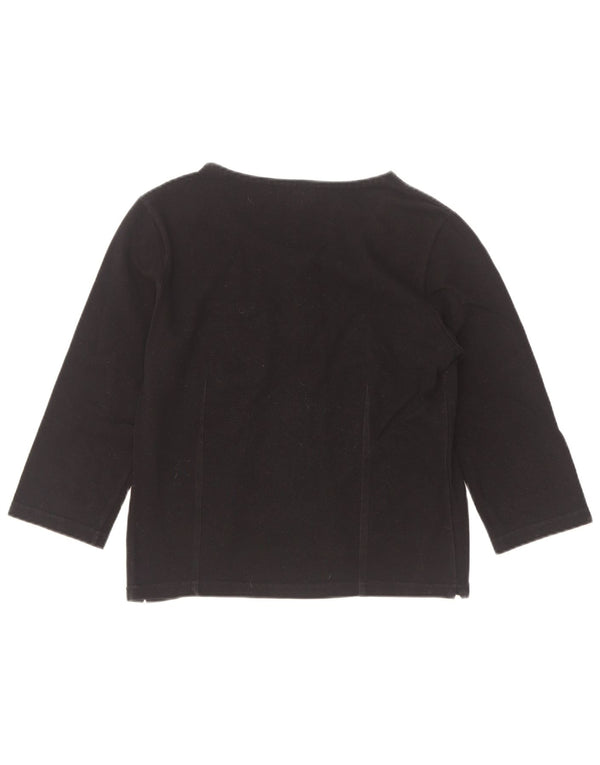 Sergio Tacchini Blusa de manga 3/4 para mujer UK 10 Small Black