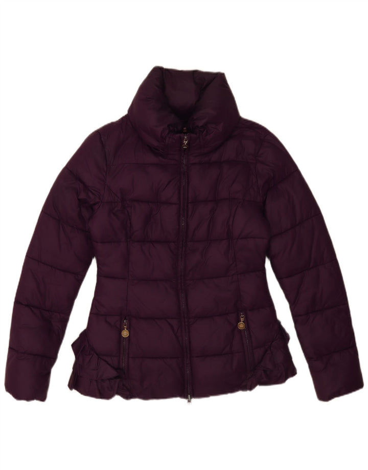 Fornarina Chaqueta acolchada para mujer UK 42 Mediana Púrpura