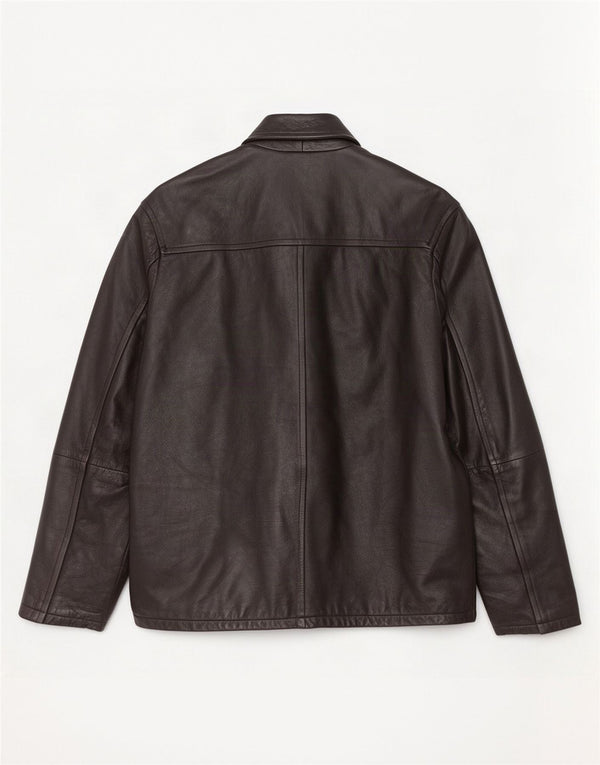 Pierre Cardin Chaqueta de cuero para hombre Reino Unido 40 Grande Negro