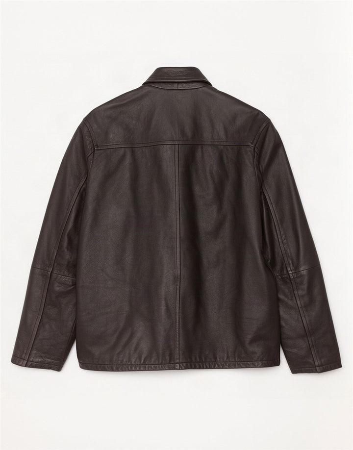Pierre Cardin Chaqueta de cuero para hombre Reino Unido 40 Grande Negro
