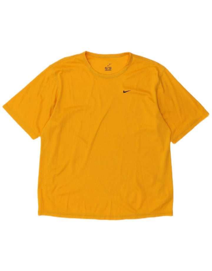 Nike - Camiseta Dri Fit para hombre, talla 42/44, color amarillo