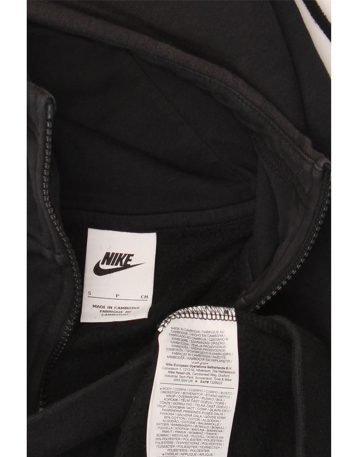 Nike - Sudadera con capucha y cremallera para hombre, talla pequeña, algodón negro