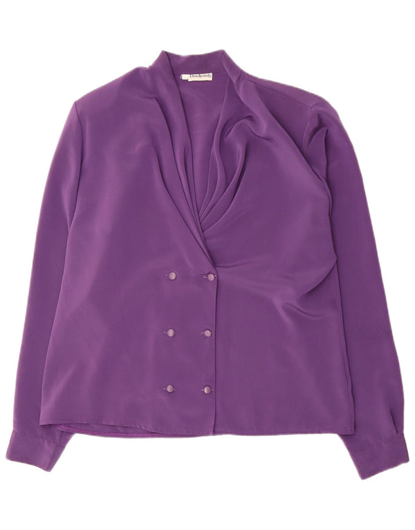 Diana Bentall's Blusa de manga larga para mujer, talla 46, color morado