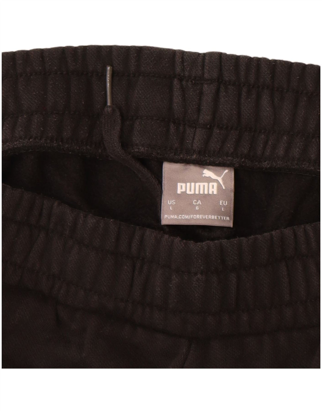 Puma - Pantalón de chándal para hombre, talla grande, algodón negro