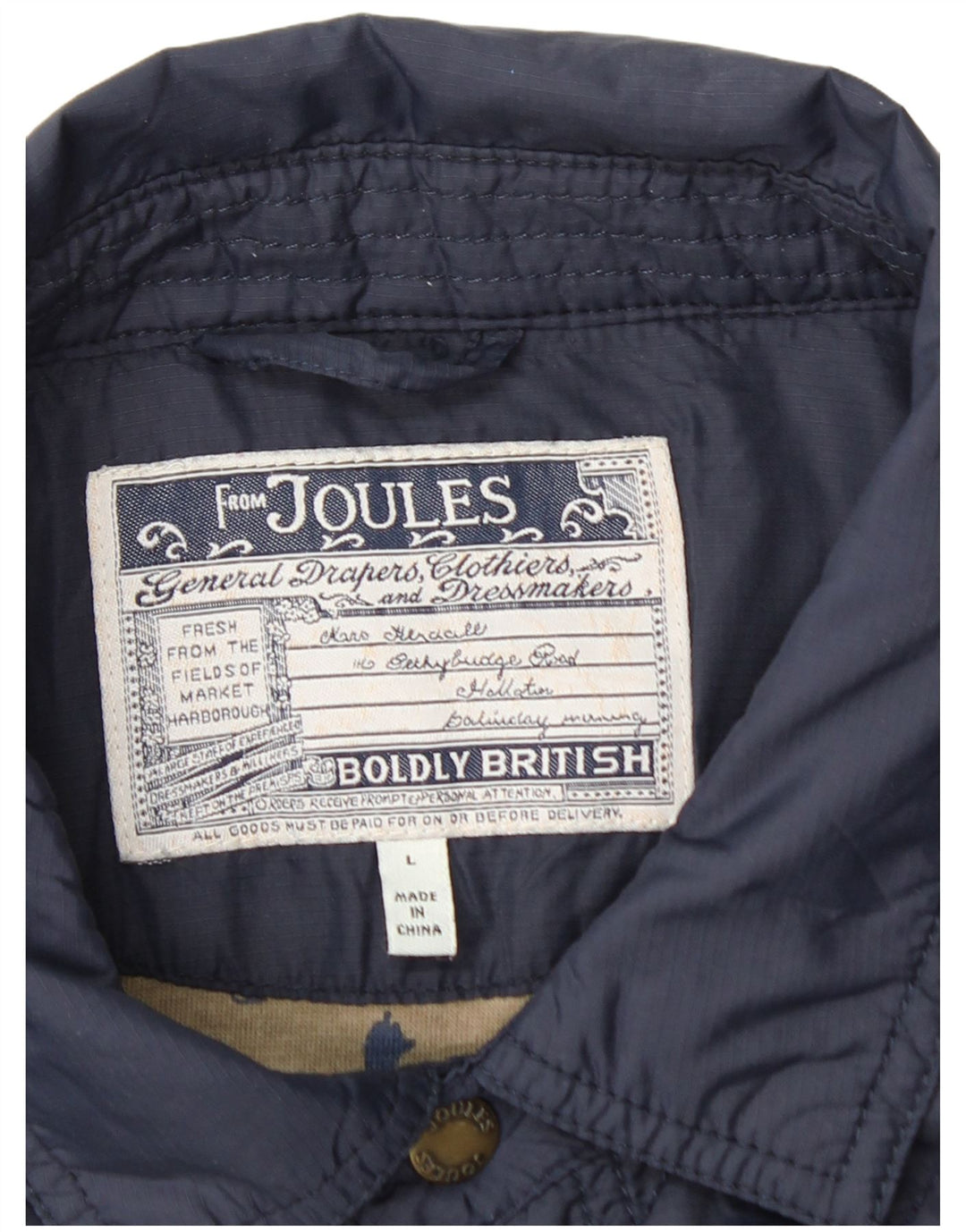 JOULES Chaqueta acolchada para hombre UK 40 Large Poliamida azul marino
