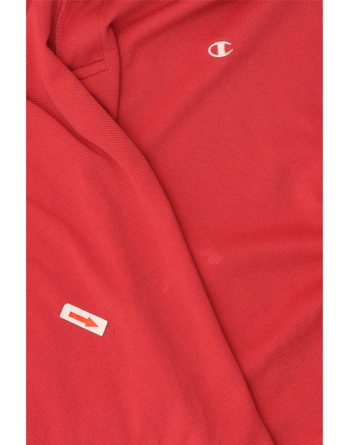 CHAMPION Polo de ajuste fácil para hombre, talla grande, rojo
