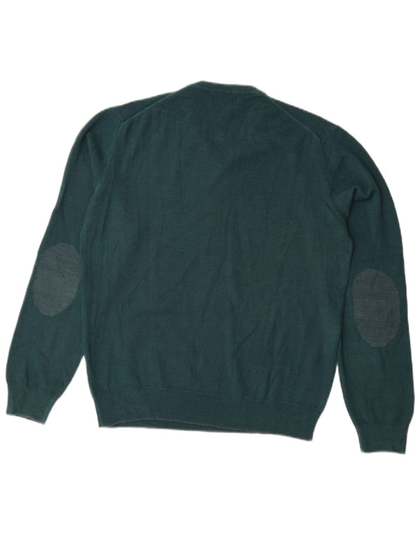AUSTRALIAN L'ALPINA Jersey de hombre con cuello en V de lana verde medio