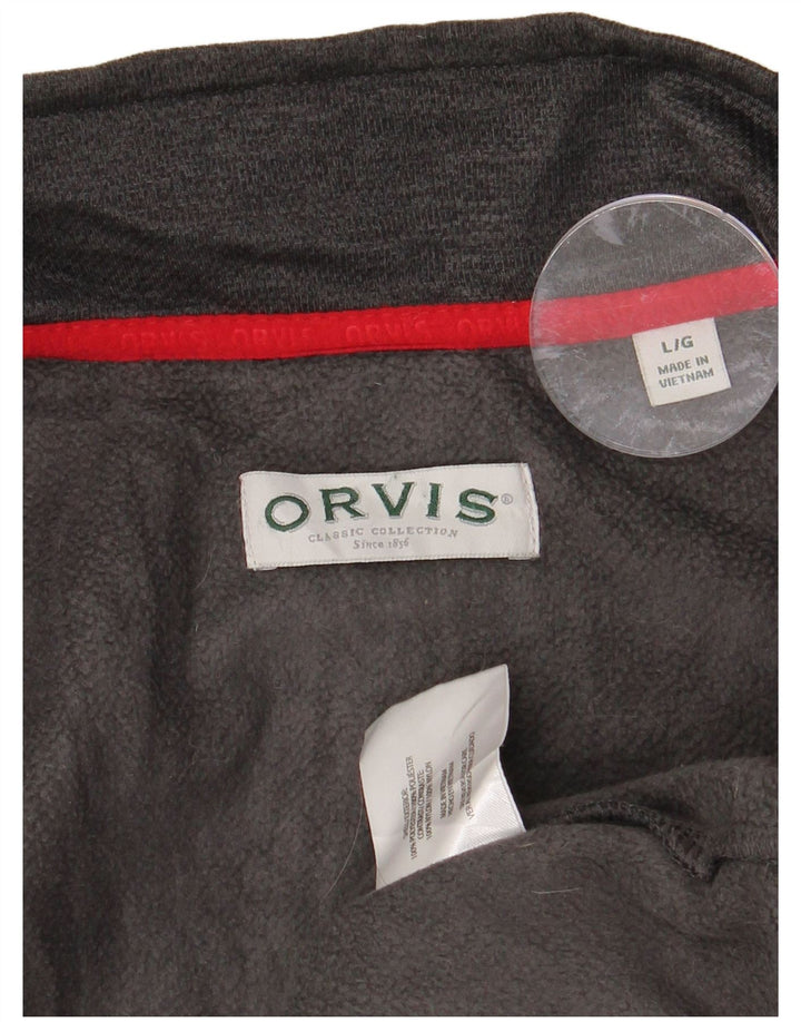 ORVIS Chaqueta superior de chándal para hombre Poliéster con bloques de color gris grande