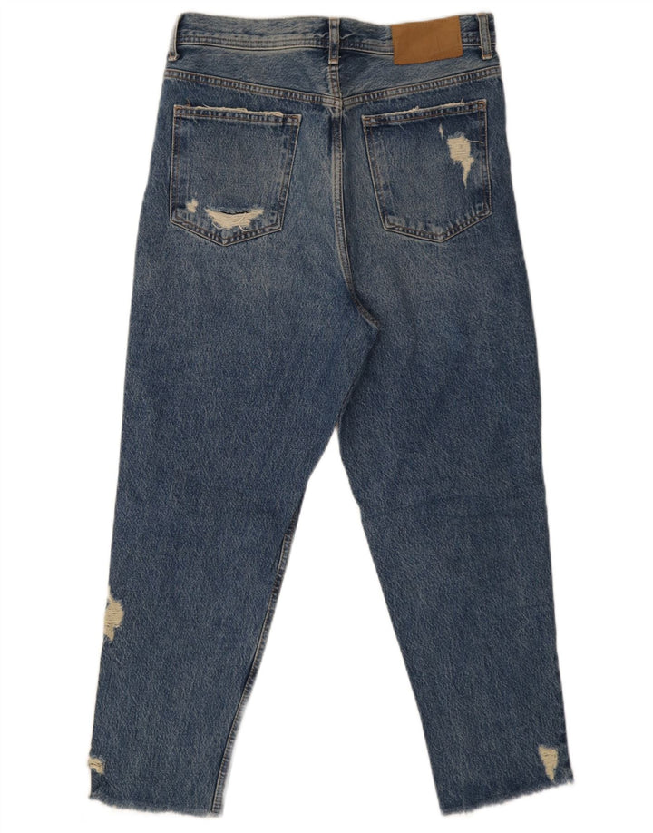 Zara Jeans recortados desgastados para hombre EU 40 Medium W31 L26 Algodón azul