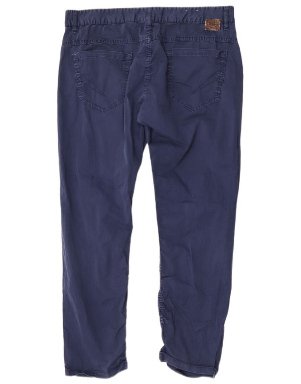 Zara Mens Slim Casual Pantalones EU 46 XL W36 L27 Algodón Azul