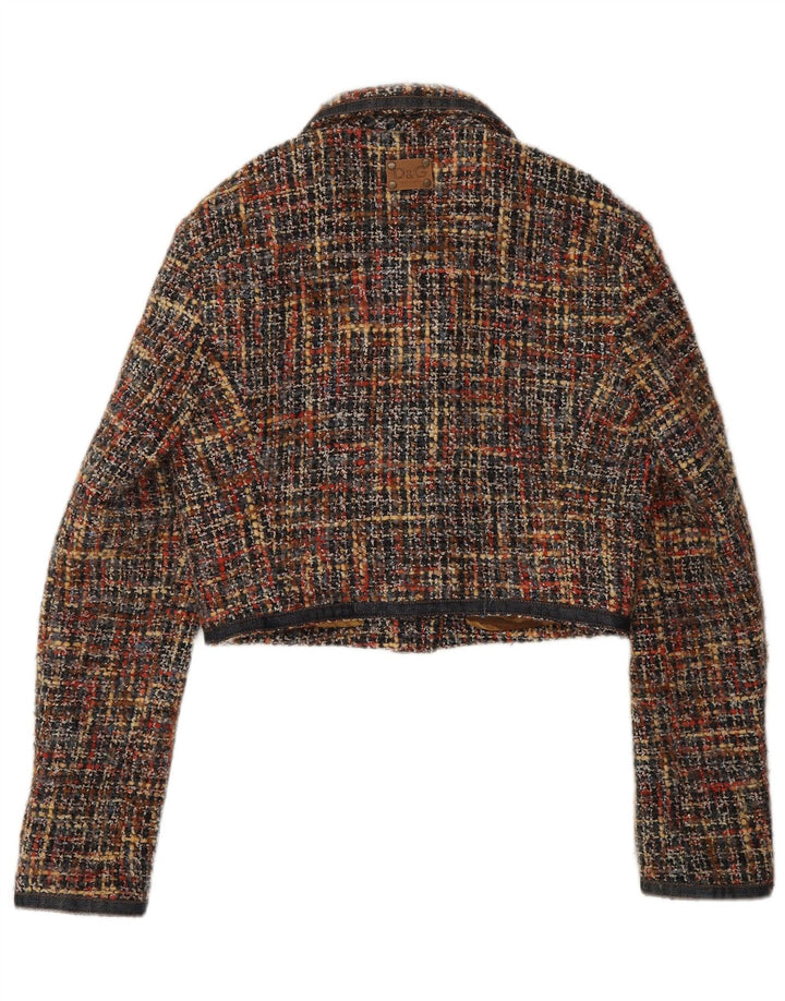 DOLCE & GABBANA Chaqueta blazer para mujer UK 12 Mediana moteada multicolor