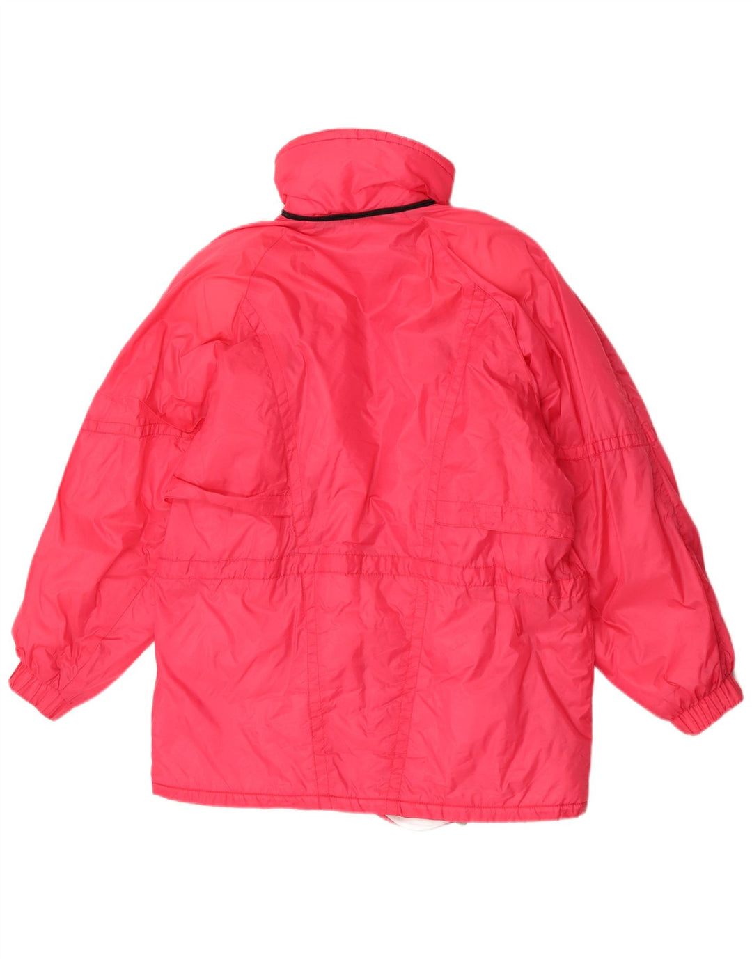 Vintage mujer cortavientos chaqueta Reino Unido 10 pequeña poliamida rosa