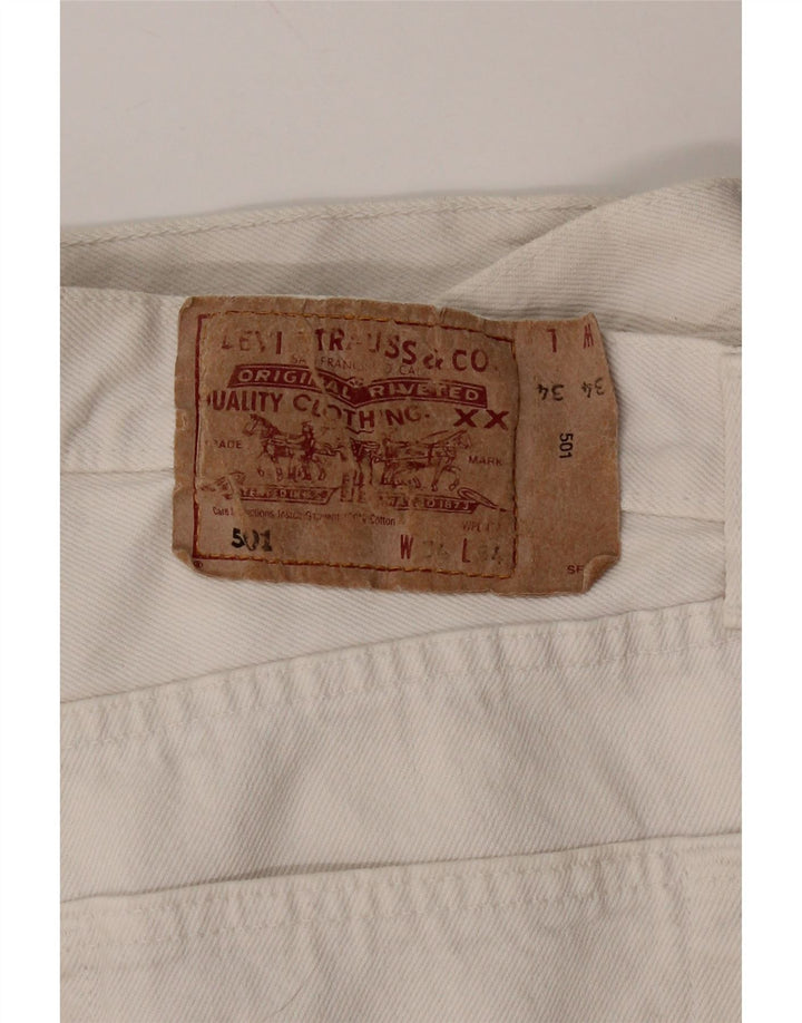 Levi's Vaqueros rectos 501 para hombre W34 L34 Blanco