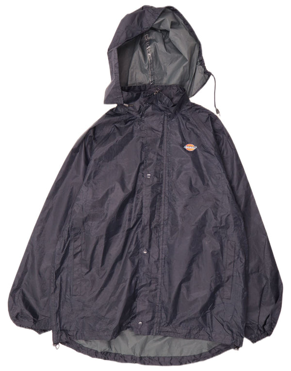 Dickies Chaqueta impermeable con capucha para hombre UK 38 Medium Azul marino Poliéster