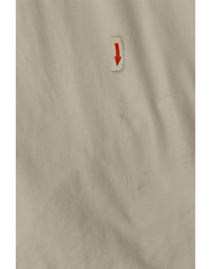 Diesel Hombre Gráfico Top Manga Larga 2XL Algodón Blanco