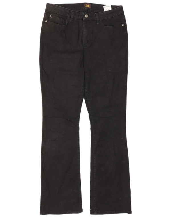 LEE Vaqueros Bootcut para Mujer US 10 Grande W32 L32 Algodón Negro