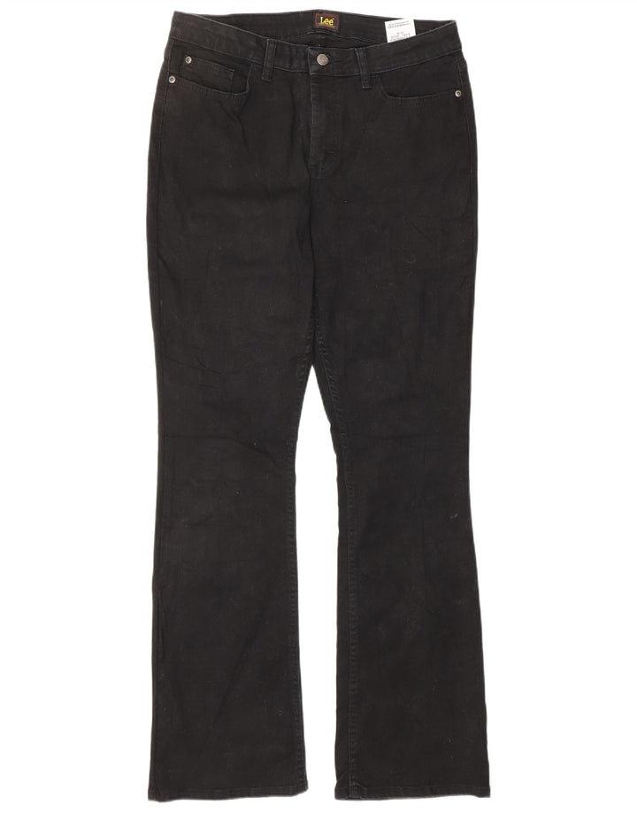 LEE Vaqueros Bootcut para Mujer US 10 Grande W32 L32 Algodón Negro