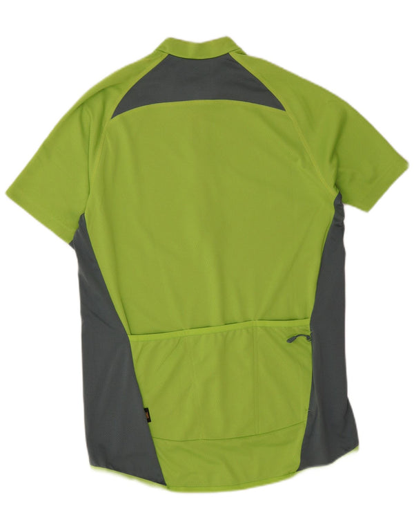 Jack Wolfskin Camiseta con cuello y cremallera para hombre UK 40 Medium Green Colourblock