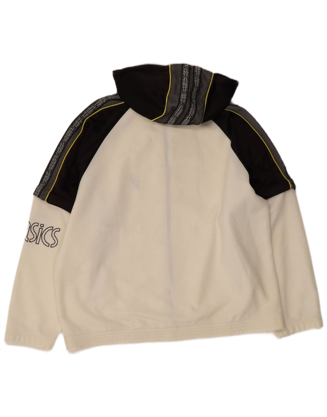 ASICS - Chaqueta de chándal con capucha y gráfico para hombre, color blanco medio