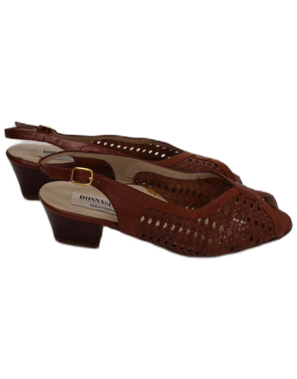 Donna Serena Sandalias de cuero para mujer Talla UK 2.5 Cuero marrón