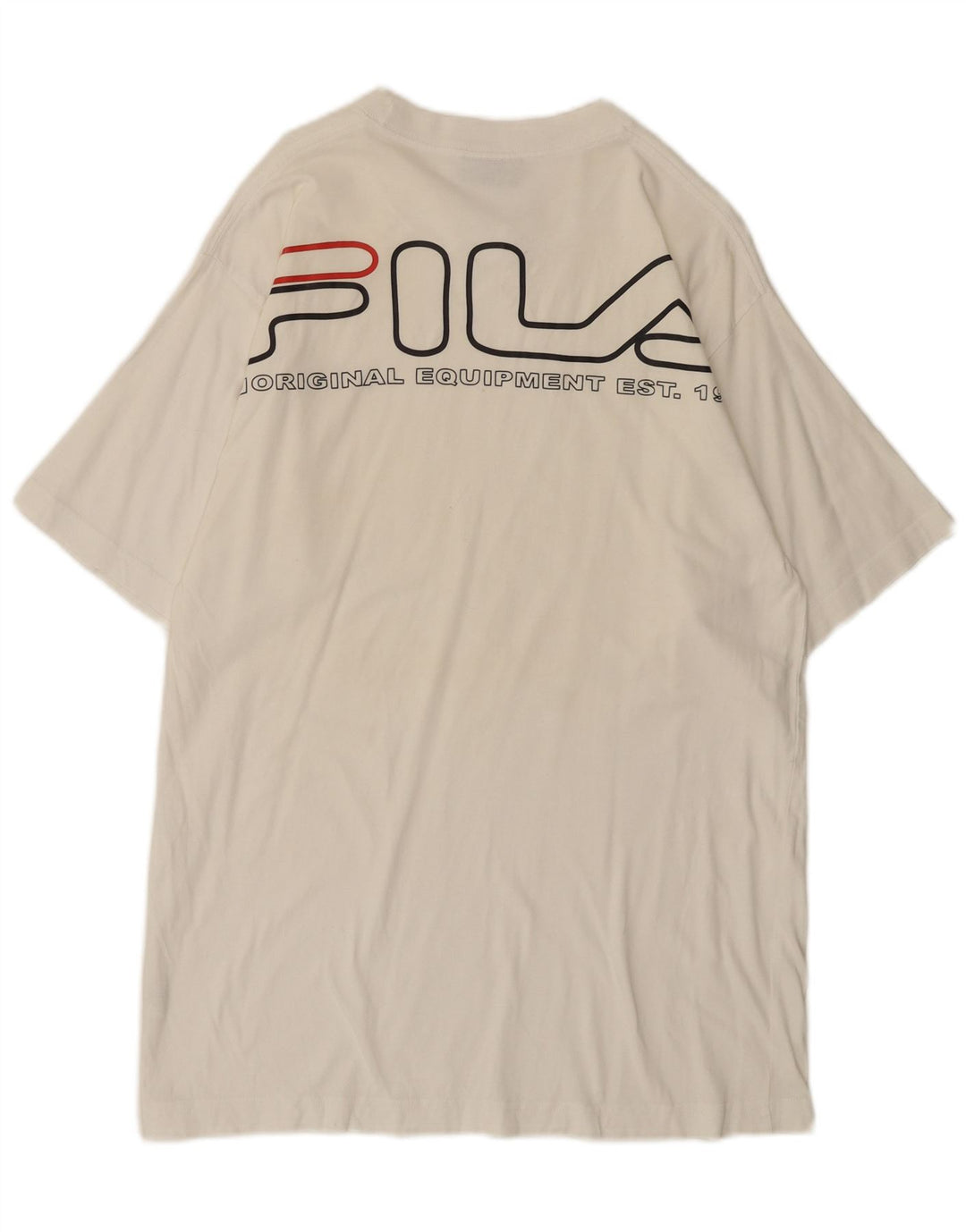 Fila Camiseta gráfica para hombre Top Medium White Cotton