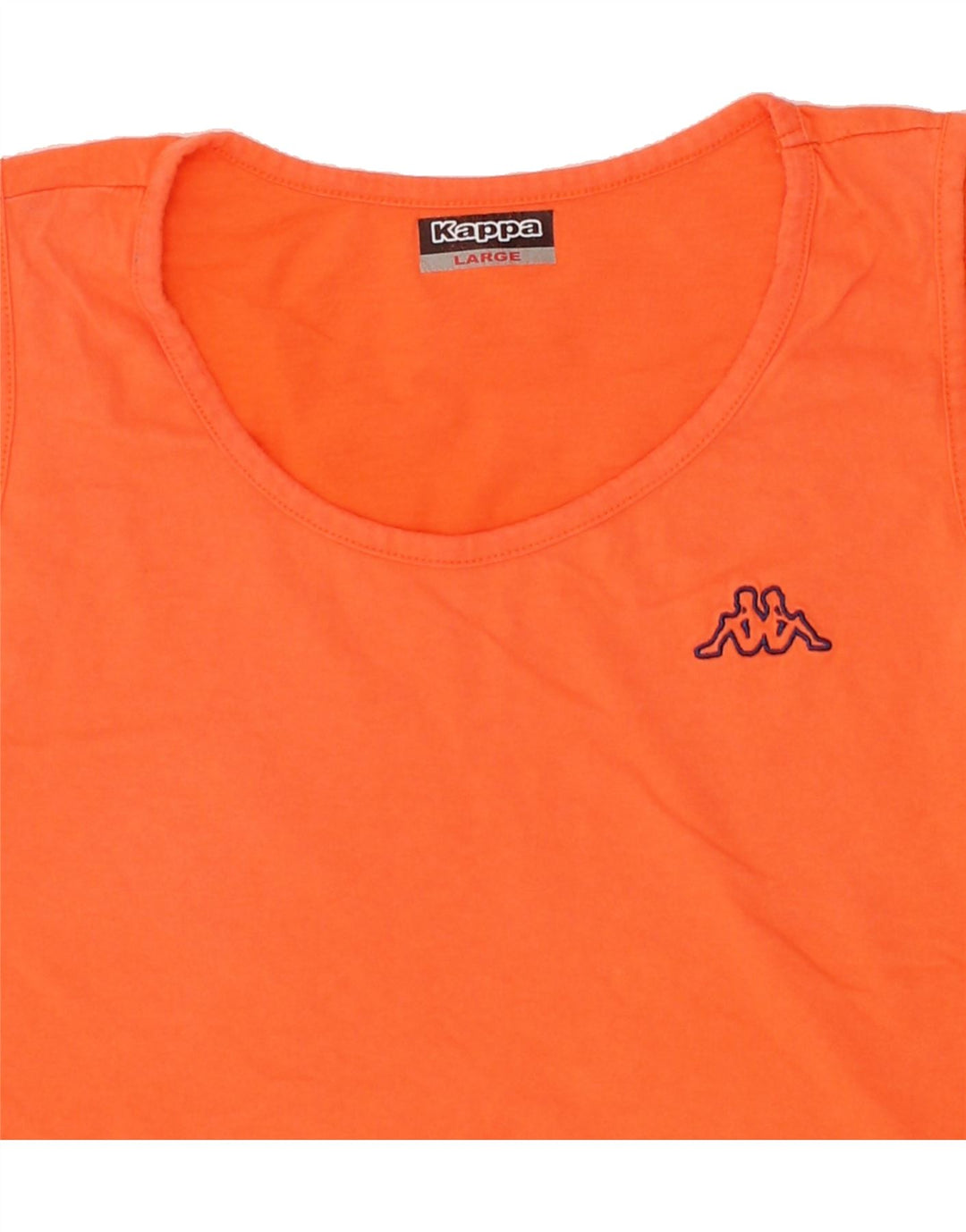KAPPA Womens Vest Top UK 16 Large Orange Cotton Vintage Kappa and Second-Hand Kappa from Messina Hembry 