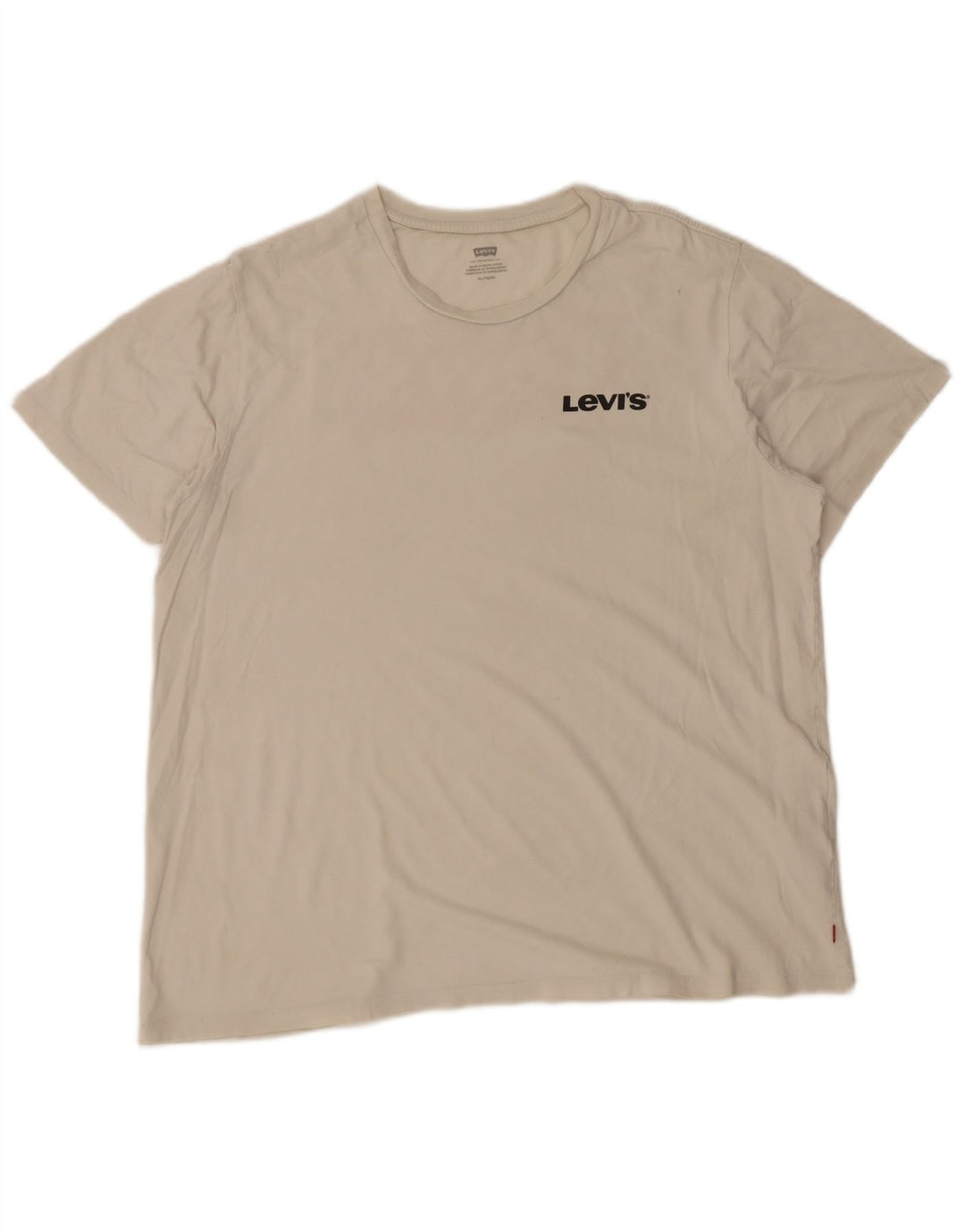 Levi's Hombre Camiseta Gráfica Top XL Algodón Blanco