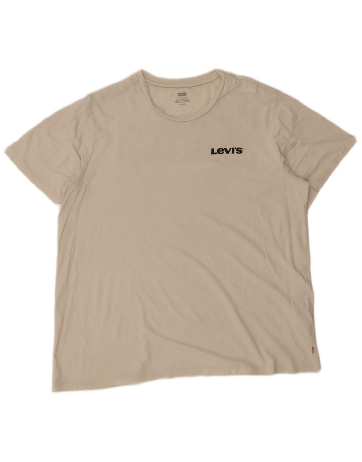 Levi's Hombre Camiseta Gráfica Top XL Algodón Blanco