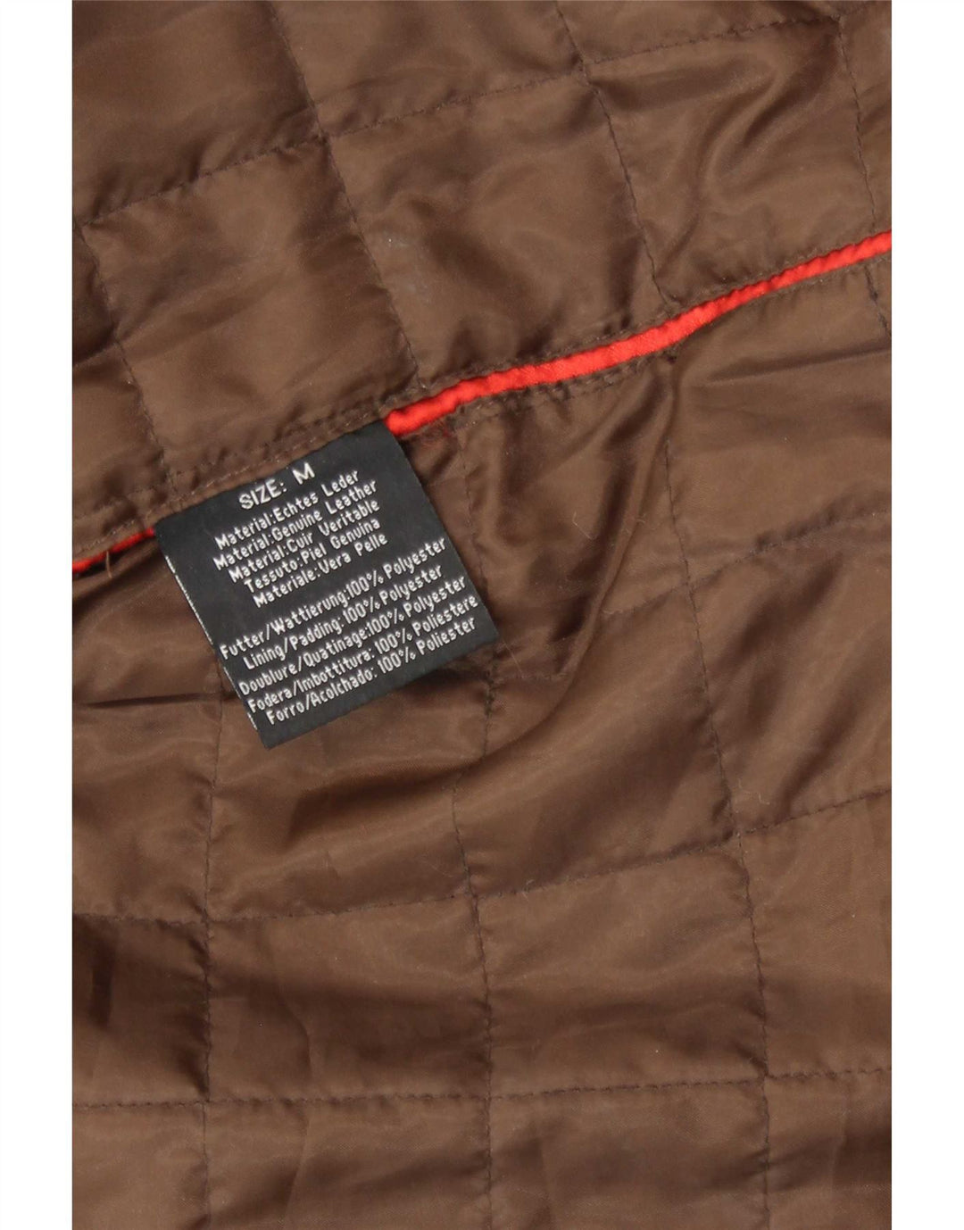 Vintage chaqueta de cuero para hombre Reino Unido 38 cuero marrón medio