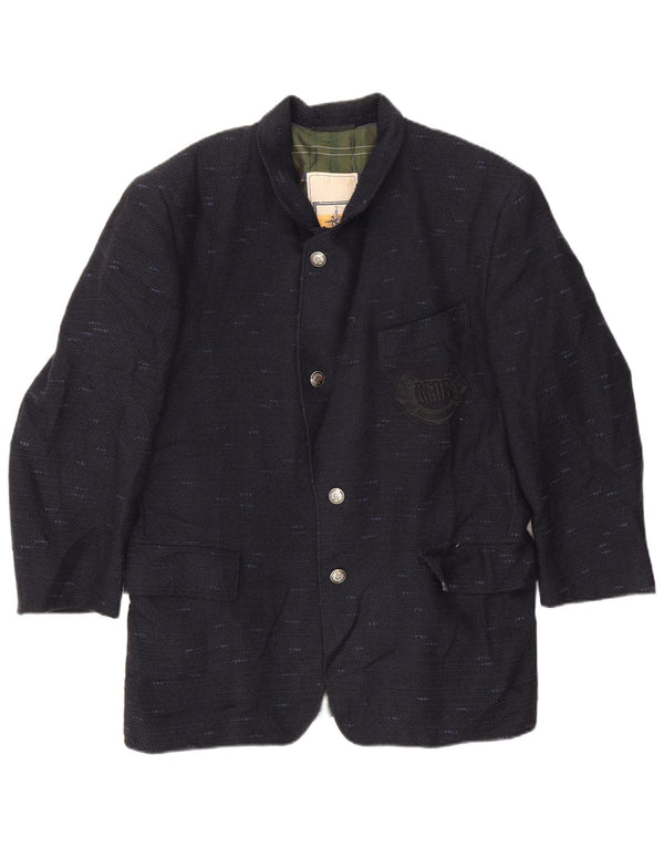 RED'S Chaqueta tipo blazer de 4 botones para hombre UK 40 Large Azul marino moteado