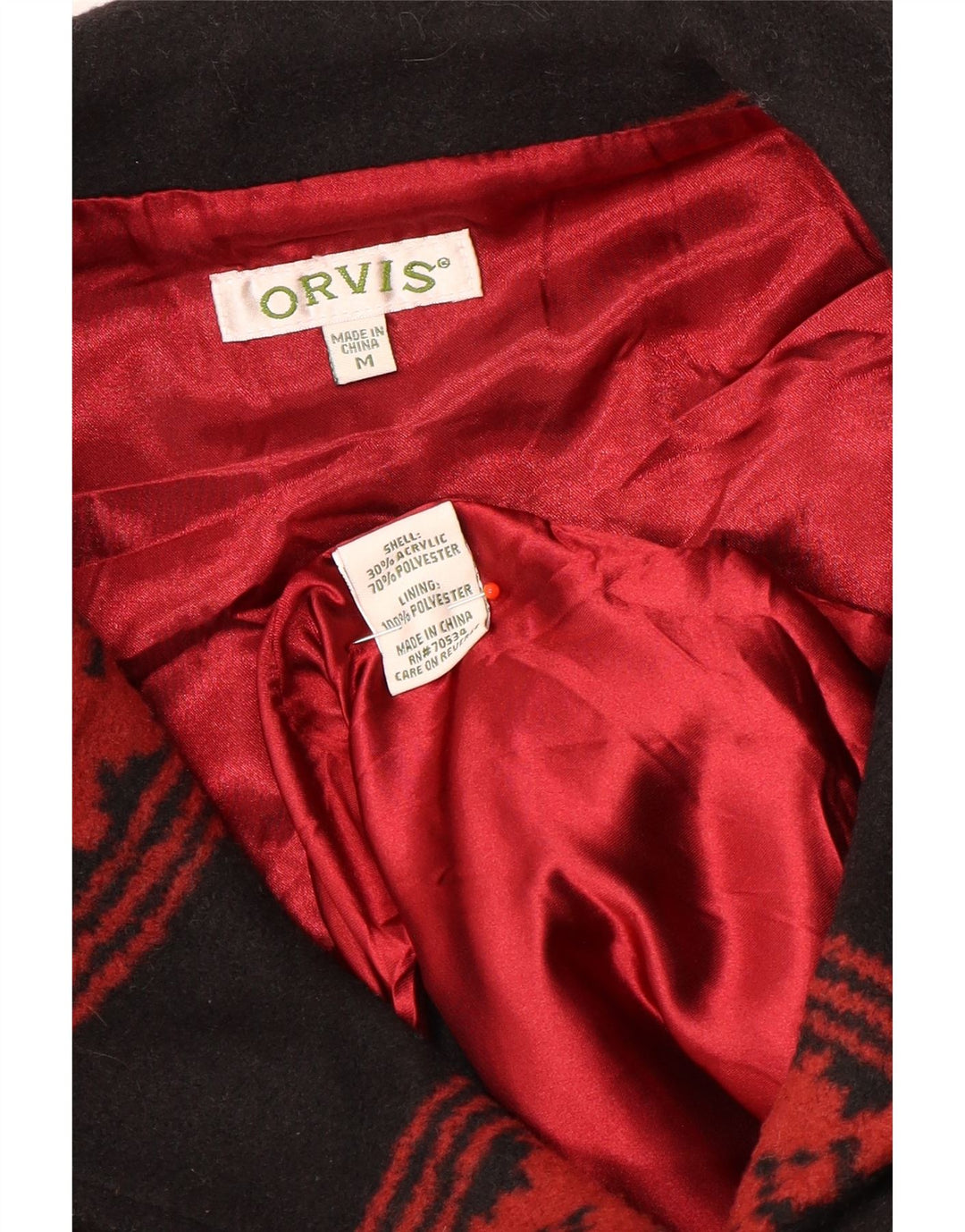 Chaleco Orvis para mujer UK 40 Medio Negro Acrílico Geométrico