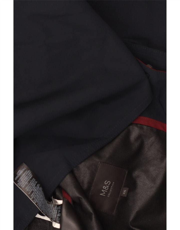 Marks & Spencer Abrigo para hombre UK 44 2XL Poliéster azul marino