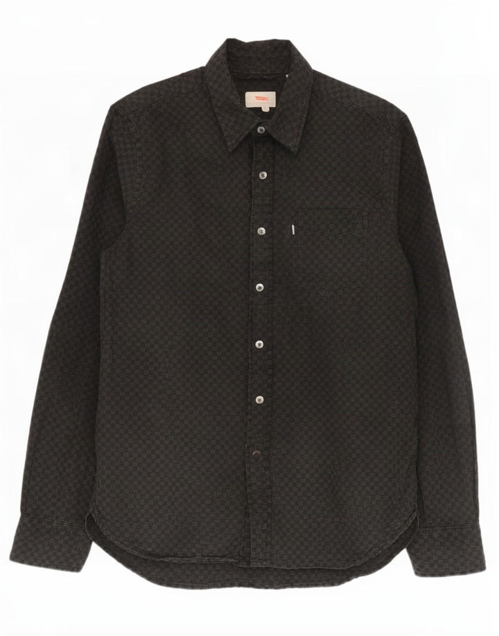 Camisa Levi's Hombre Pequeña Algodón Geométrico Negro