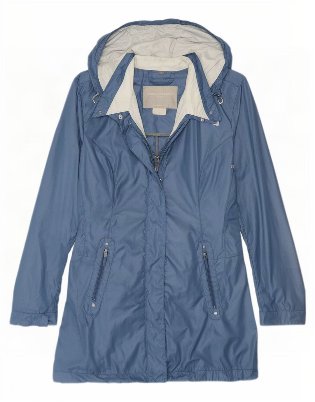 PEUTEREY Chubasquero con capucha para mujer IT 46 Azul grande