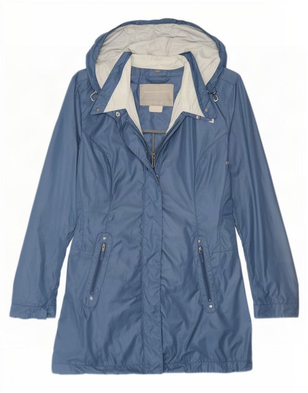PEUTEREY Womens Hooded Raincoat IT 46 Large Blue
