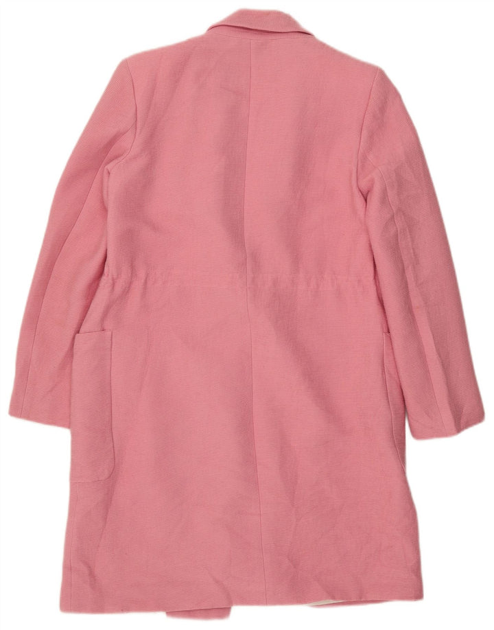 Zara Mujer Abrigo UK 10 Small Viscosa Rosa