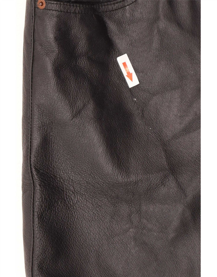 Phard Gabardina de cuero para mujer Reino Unido 44 Grande Negro