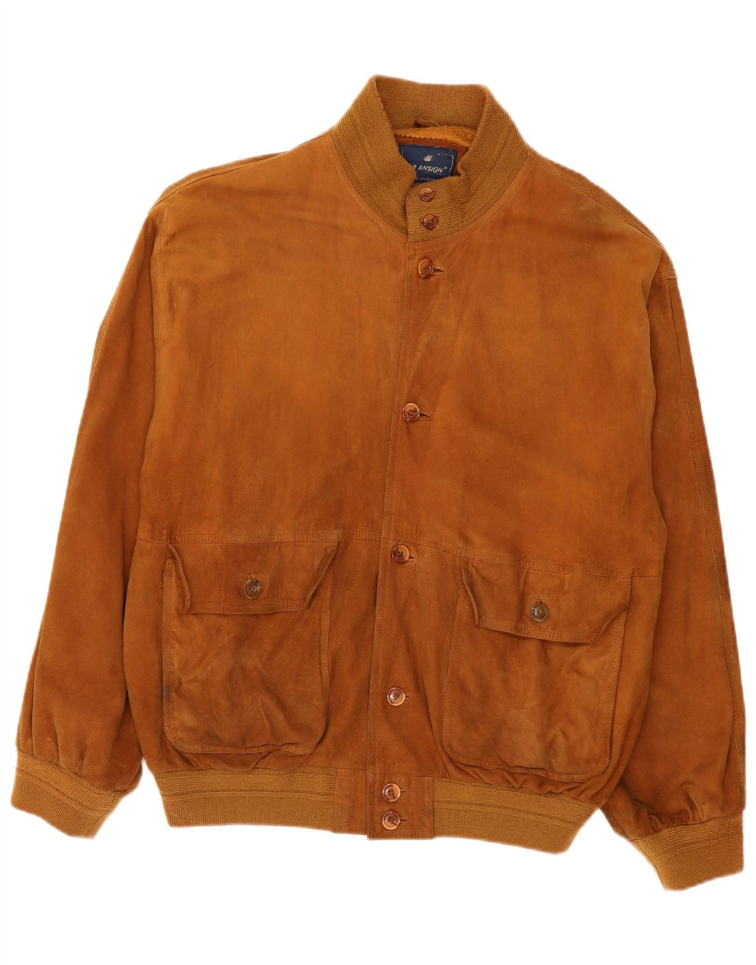 Vintage hombres ante bomber chaqueta IT 56 3XL cuero marrón