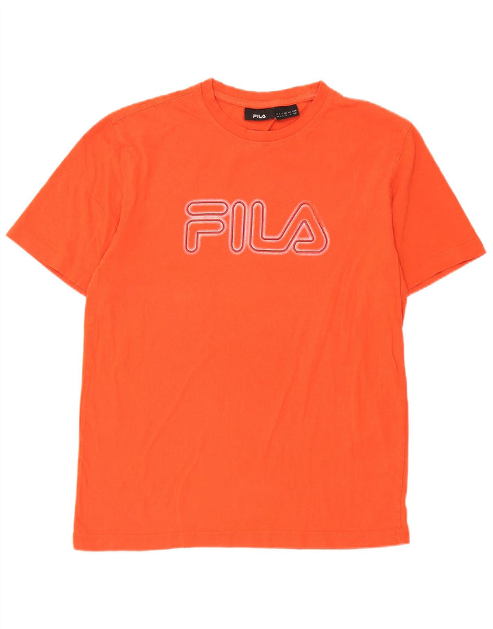 Fila - Camiseta gráfica para hombre, talla pequeña, color naranja